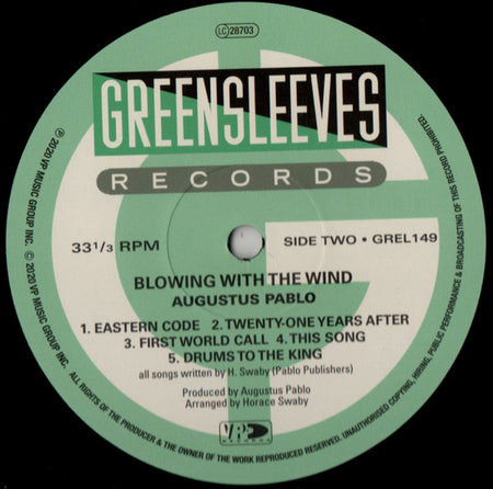 Augustus Pablo : Blowing With The Wind (LP, Album, RE)
