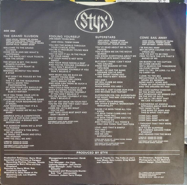 Styx : The Grand Illusion (LP, Album, Ter)