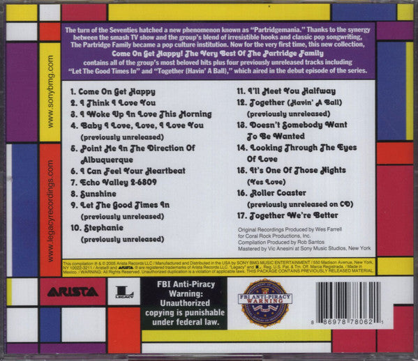 The Partridge Family : Come On Get Happy! The Very Best Of The Partridge Family (CD, Comp, RE, RP, Mad)
