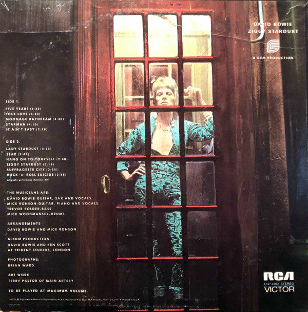 David Bowie : The Rise And Fall Of Ziggy Stardust And The Spiders From Mars (LP, Album, RP)