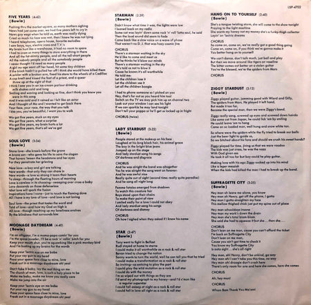 David Bowie : The Rise And Fall Of Ziggy Stardust And The Spiders From Mars (LP, Album, RP)