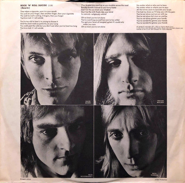 David Bowie : The Rise And Fall Of Ziggy Stardust And The Spiders From Mars (LP, Album, RP)