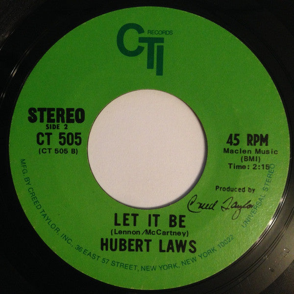 Hubert Laws : Feelin' Alright (7", Styrene)