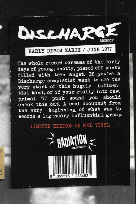 Discharge : Early Demo's - March / June 1977 (LP, Comp, Ltd, RE, Red)