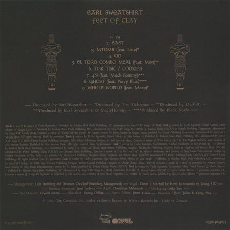 Earl Sweatshirt : Feet Of Clay (LP, S/Sided, EP, Dlx, Etch)