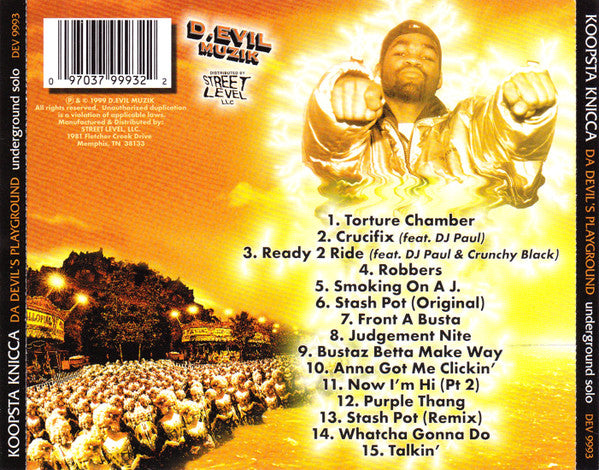 Triple Six Mafia* Presents… Koopsta Knicca : Da Devil's Playground (Underground Solo) (CD, Album, RE)