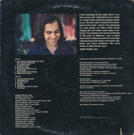 Steve Goodman : Steve Goodman (LP, Album, Mon)