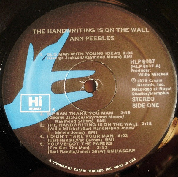 Ann Peebles : The Handwriting Is On The Wall (LP, Album)