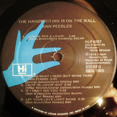 Ann Peebles : The Handwriting Is On The Wall (LP, Album)