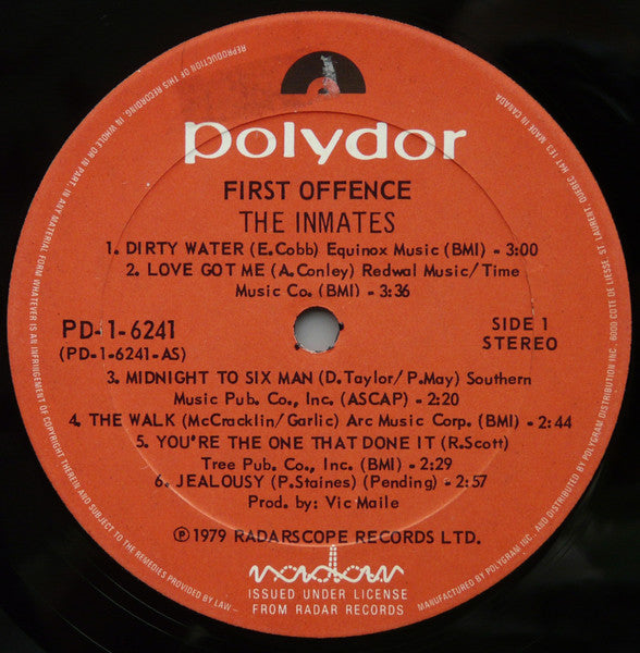 The Inmates (2) : First Offence (LP, Album, Qua)
