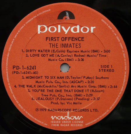 The Inmates (2) : First Offence (LP, Album, Qua)