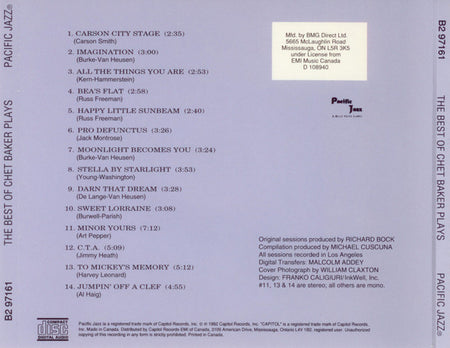 Chet Baker : The Best Of Chet Baker Plays (CD, Comp, Club, RE)