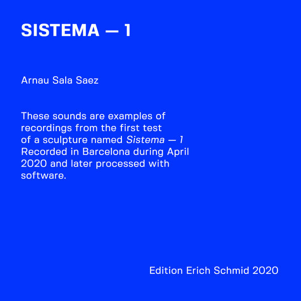 Arnau Sala : Sistema — 1 (CDr, Ltd, 50 )
