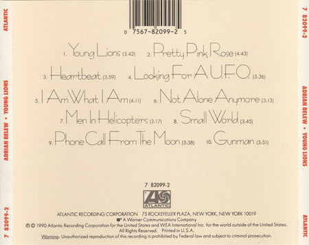 Adrian Belew : Young Lions (CD, Album)