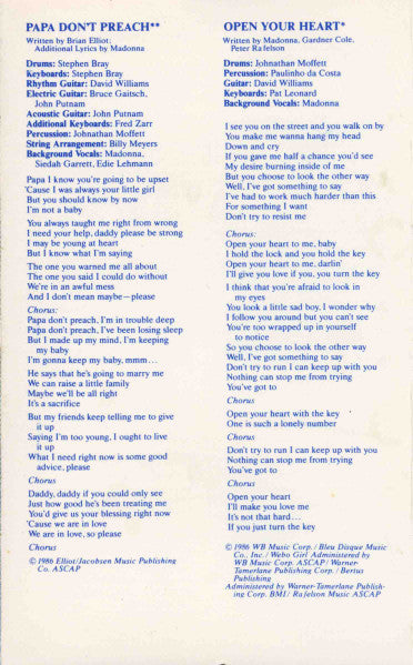 Madonna : True Blue (Cass, Album, Club)