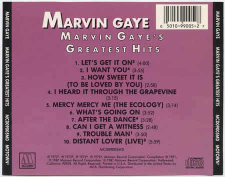 Marvin Gaye : Marvin Gaye's Greatest Hits (CD, Comp)