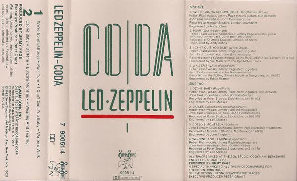 Led Zeppelin : Coda (Cass, Album)
