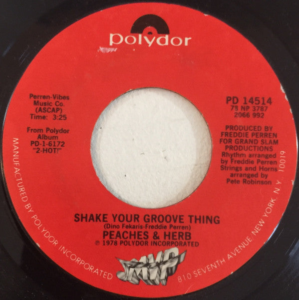 Peaches & Herb : Shake Your Groove Thing (7", PRC)