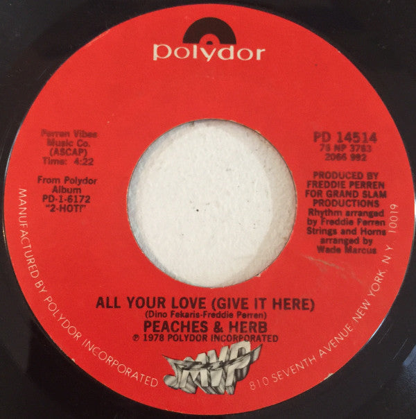 Peaches & Herb : Shake Your Groove Thing (7", PRC)