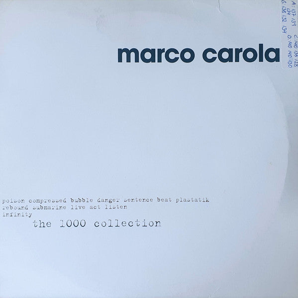 Marco Carola : The 1000 Collection (2x12", Comp, Ltd)