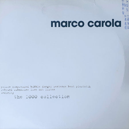 Marco Carola : The 1000 Collection (2x12", Comp, Ltd)