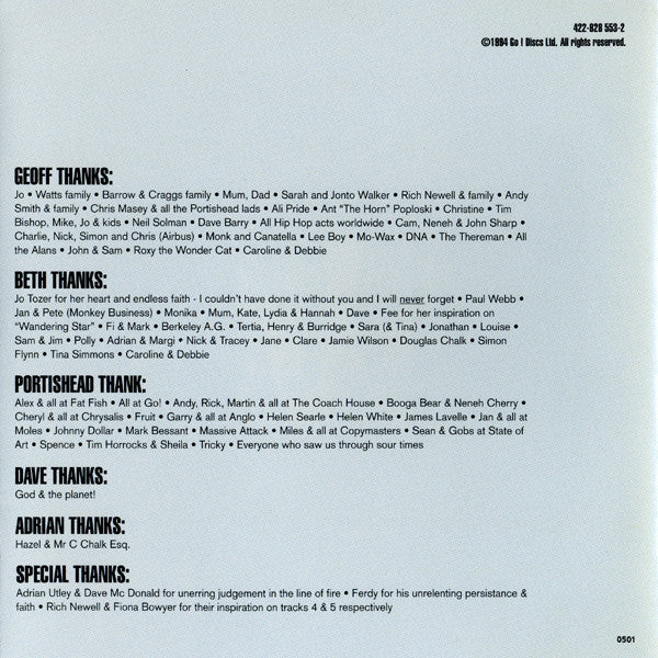 Portishead : Dummy (CD, Album, RP, Son)