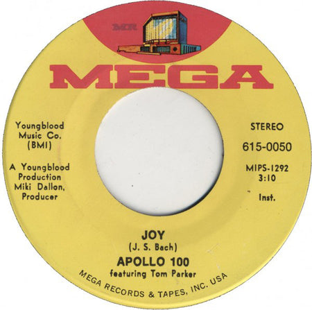 Apollo 100 Featuring Tom Parker : Joy (7", Single, Sup)