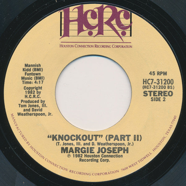 Margie Joseph : Knockout (7", Single)