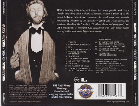 Harry Nilsson : Son Of Schmilsson (CD, Album, RE, RM)