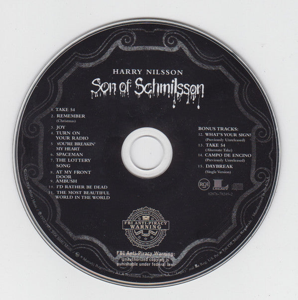 Harry Nilsson : Son Of Schmilsson (CD, Album, RE, RM)