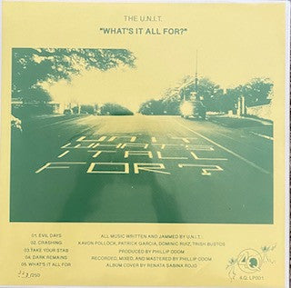 U.N.I.T. (3) : What's It All For? (12", S/Sided + 12", S/Sided, EP, Ltd)