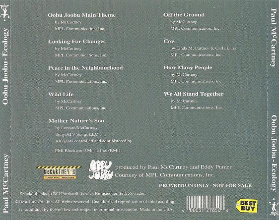 Paul McCartney : Oobu Joobu - Widescreen Radio - Ecology (CD, Promo)