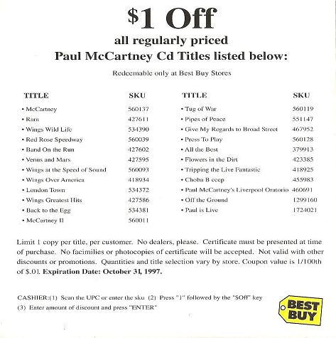 Paul McCartney : Oobu Joobu - Widescreen Radio - Ecology (CD, Promo)