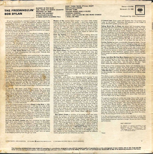 Bob Dylan : The Freewheelin' Bob Dylan (LP, Album, Mono, Pit)