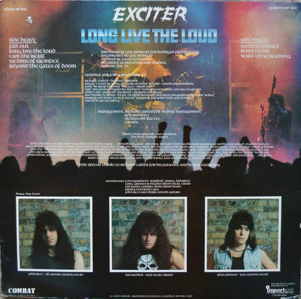 Exciter : Long Live The Loud (LP, Album)