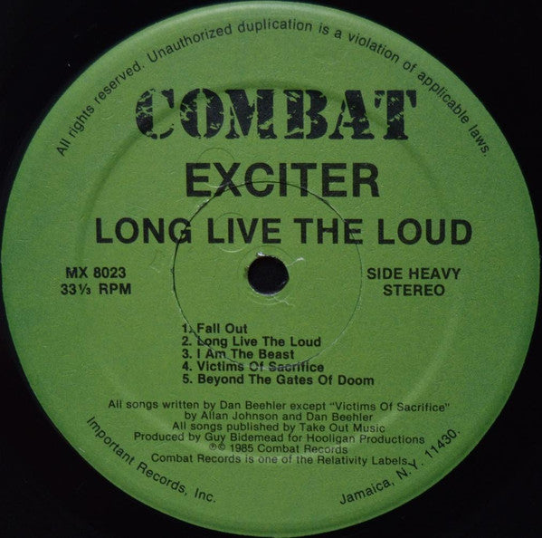Exciter : Long Live The Loud (LP, Album)