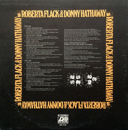 Roberta Flack & Donny Hathaway : Roberta Flack & Donny Hathaway (LP, Album, RI )