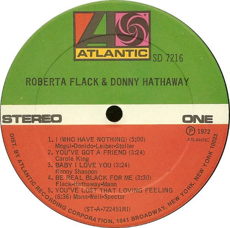 Roberta Flack & Donny Hathaway : Roberta Flack & Donny Hathaway (LP, Album, RI )