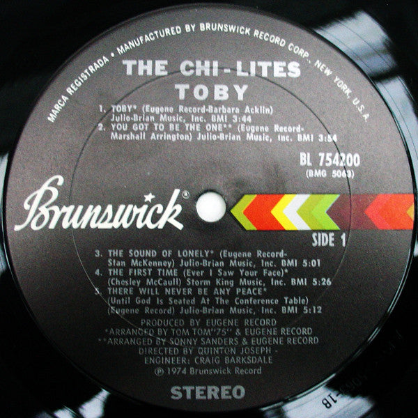 The Chi-Lites : Toby (LP, Album)