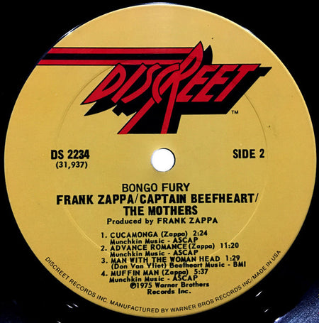Zappa* / Beefheart* / Mothers* : Bongo Fury (LP, Album, SXT)