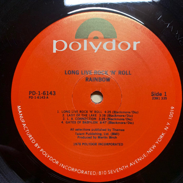 Rainbow : Long Live Rock 'N' Roll (LP, Album, PRC)