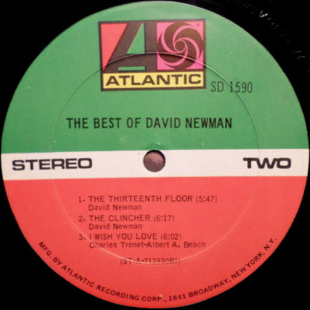 David Newman* : The Best Of David Newman (LP, Comp, RI )