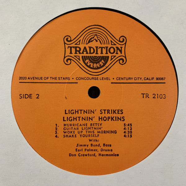 Lightnin' Hopkins : Lightnin' Strikes (LP, Album, RE)