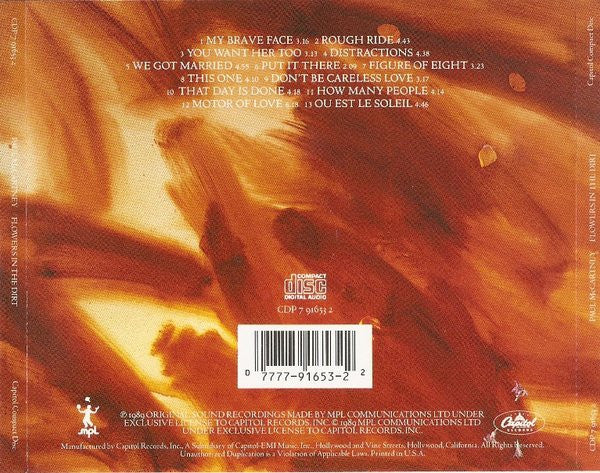 Paul McCartney : Flowers In The Dirt (CD, Album)