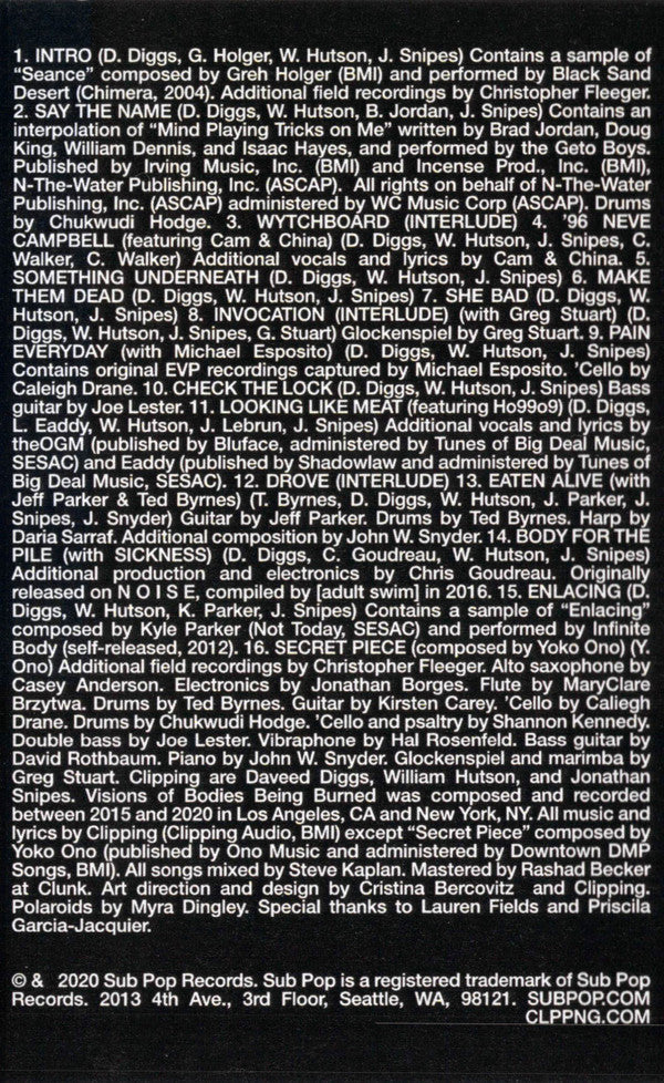 Clipping. : Visions Of Bodies Being Burned (Cass, Album, Ora)