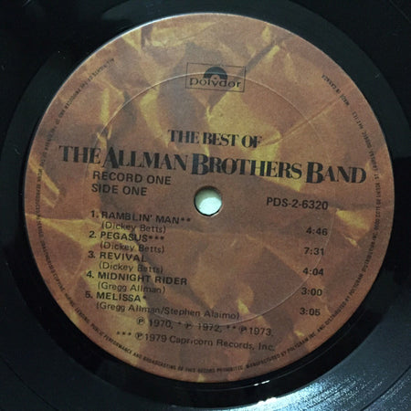 The Allman Brothers Band : The Best Of The Allman Brothers Band (2xLP, Comp)