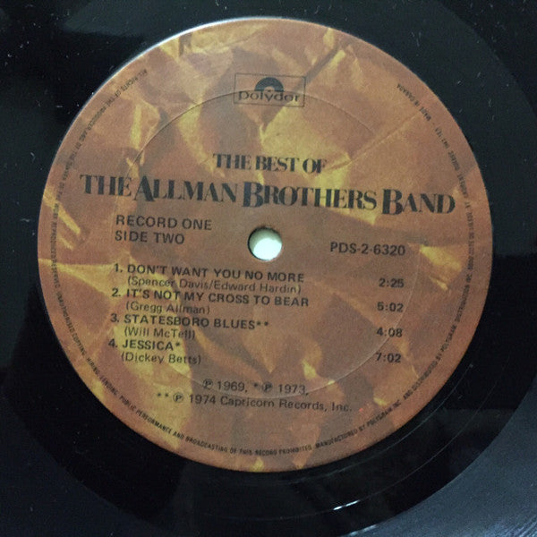 The Allman Brothers Band : The Best Of The Allman Brothers Band (2xLP, Comp)