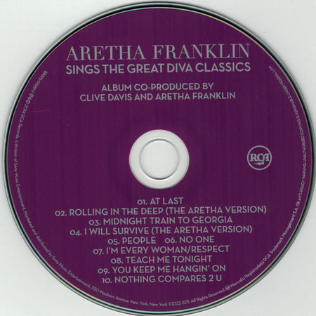 Aretha Franklin : Sings The Great Diva Classics (CD, Album)