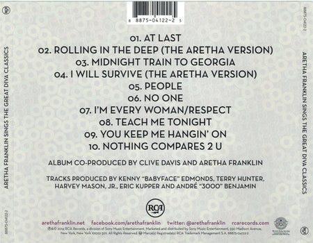 Aretha Franklin : Sings The Great Diva Classics (CD, Album)