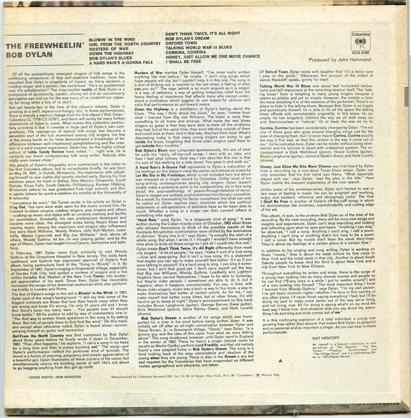 Bob Dylan : The Freewheelin' Bob Dylan (LP, Album, RE, Ter)